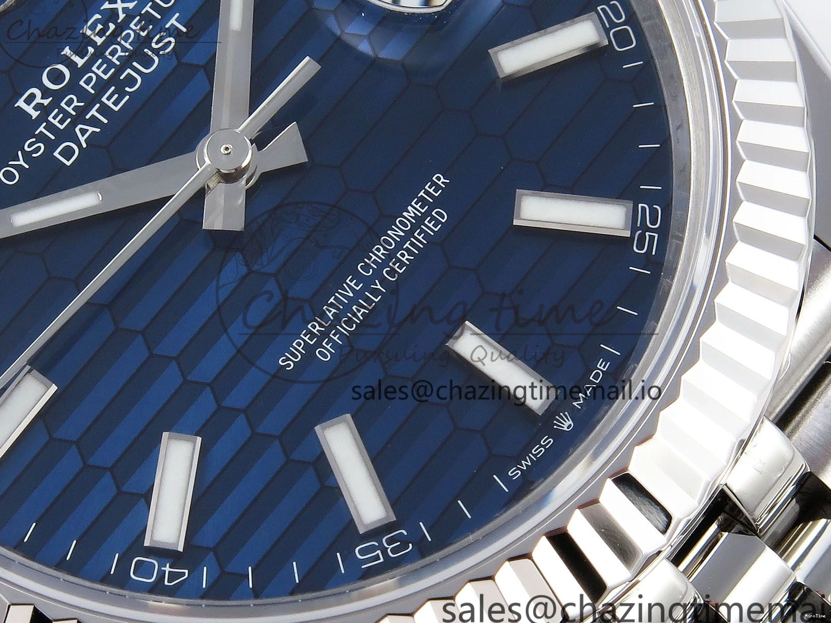 MiroTime 0405 DateJust 41 126334 904L SS VSF 1:1 Best Edition Blue Textured Dial on Jubilee Bracelet VS Youthful 1326